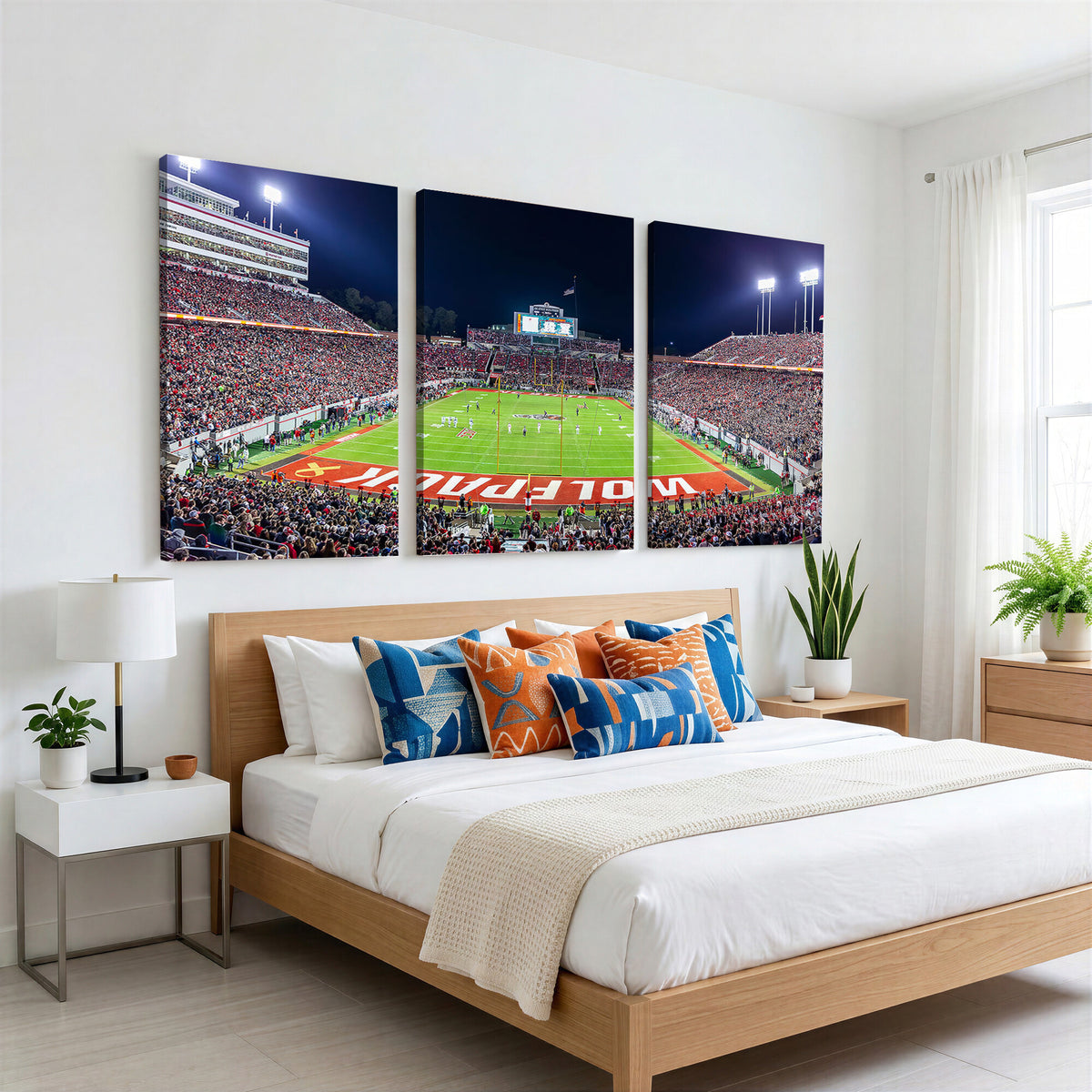 23086-MGV-CV-36X24 - NC State Wolfpack Canvas Print - Raleigh Carter-Finley Stadium Wall Art, Football Team Canvas Print