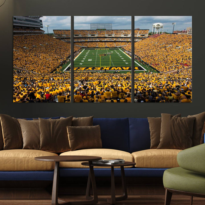 Kinnick Stadium - Iowa Hawkeyes Football Team Print - Iowa City Kinnick Stadium Wall Art Canvas Print