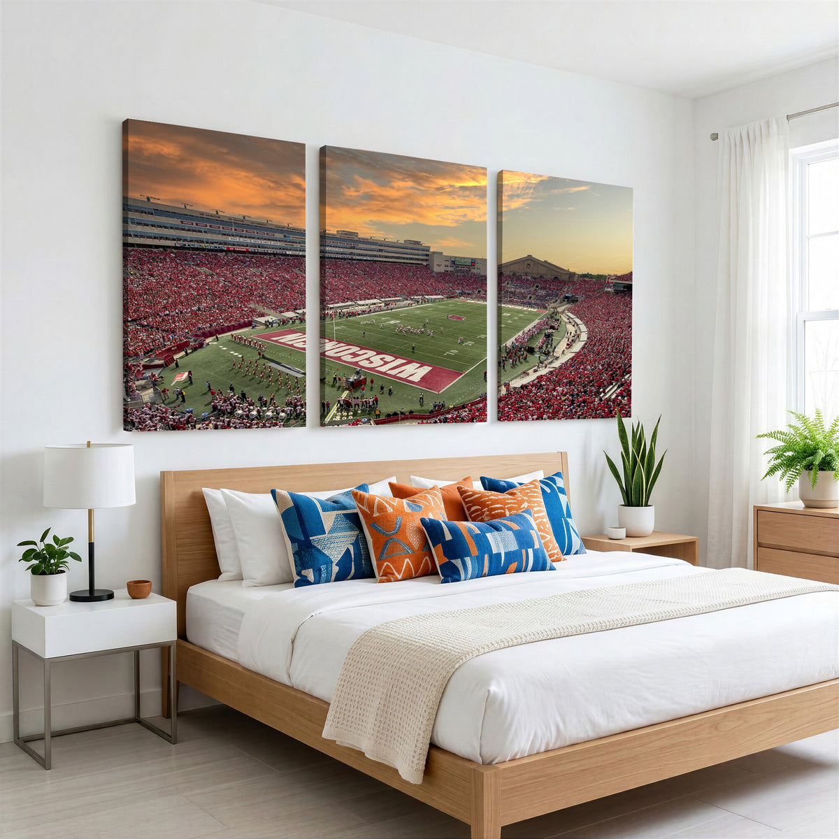 41472-MGV-CV-36X24 - Camp Randall Stadium Wisconsin Badgers Large Wall Art Canvas Print | College Football Stadium Wall