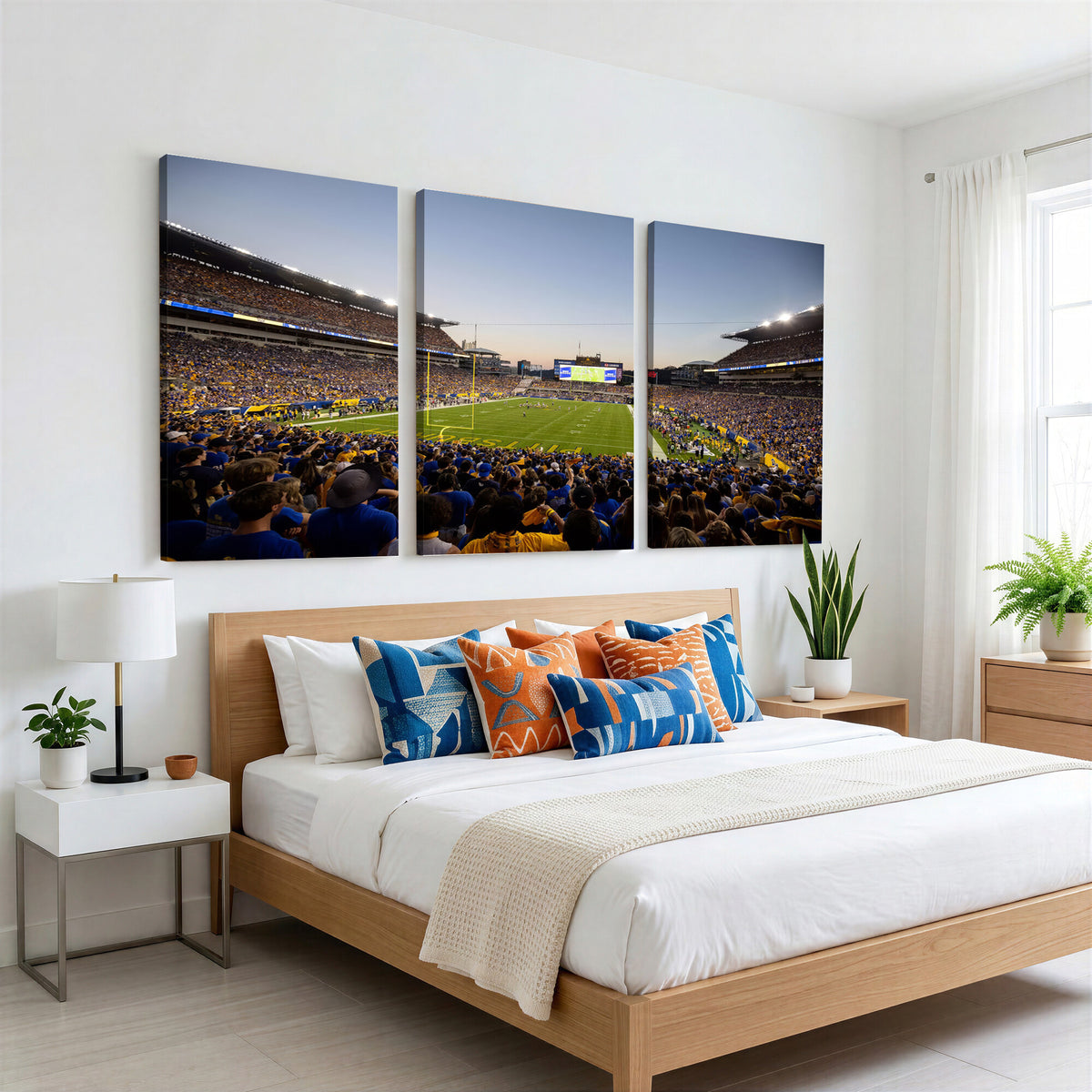 41853-MGV-CV-36X24 - Pittsburgh Panthers Football Team Print - Pittsburgh Acrisure Stadium Wall Art Canvas Print