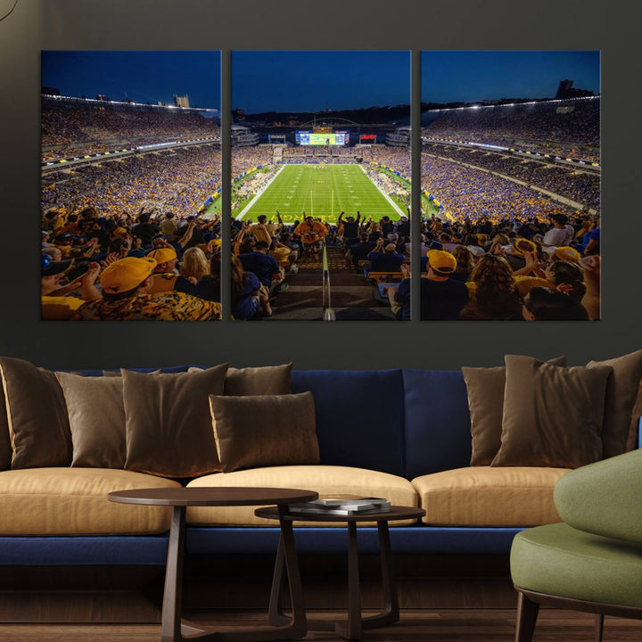 Pittsburgh Panthers Football Team Print - Pittsburgh Acrisure Stadium Wall Art Canvas Print