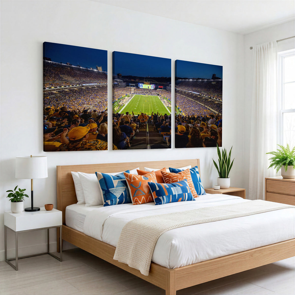 62297-MGV-CV-36X24 - Pittsburgh Panthers Football Team Print - Pittsburgh Acrisure Stadium Wall Art Canvas Print