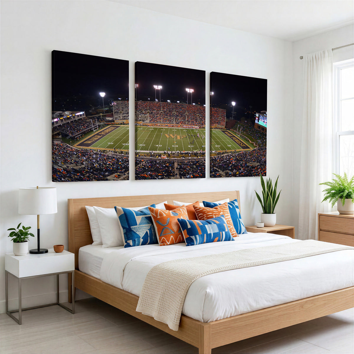 26033-MGV-CV-36X24 - Demon Deacons Print Canvas, Football Team Print
