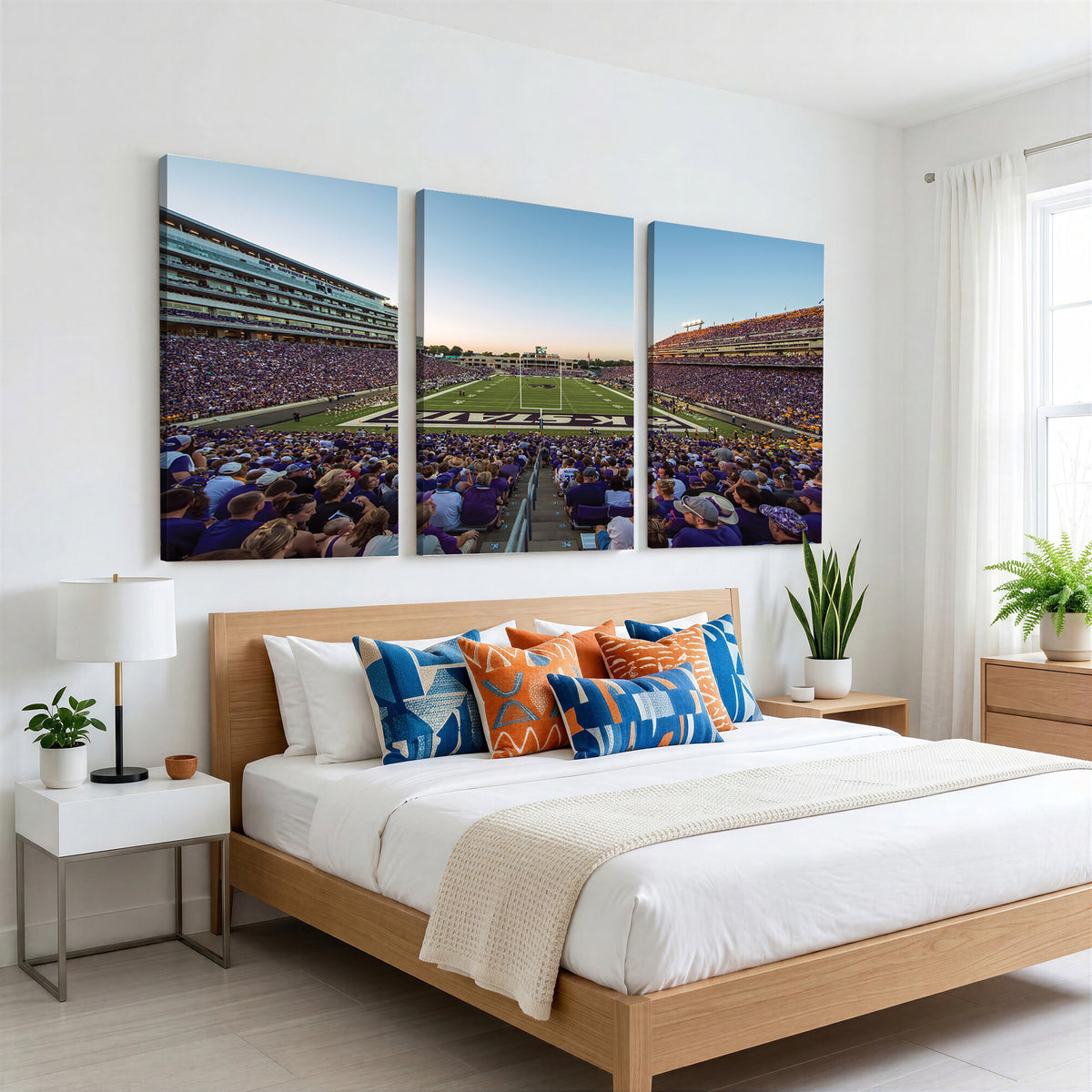 82792-MGV-CV-36X24 - Kansas State University Wildcats Football Team Print - Manhattan Bill Snyder Family Football Stadium