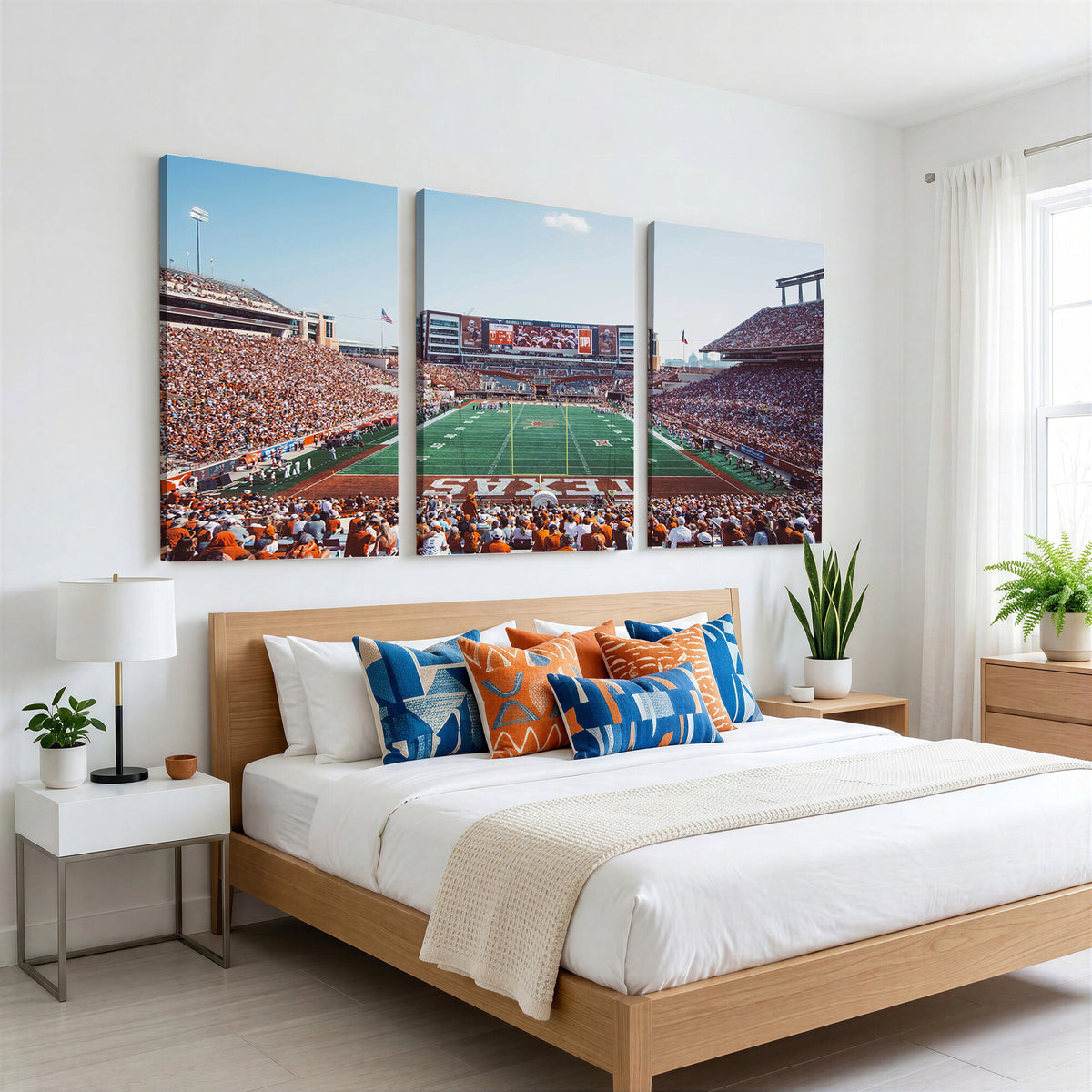 14826-MGV-CV-36X24 - Framed Texas Memorial Stadium Canvas, University of Texas Longhorns Football Team Print - Austin