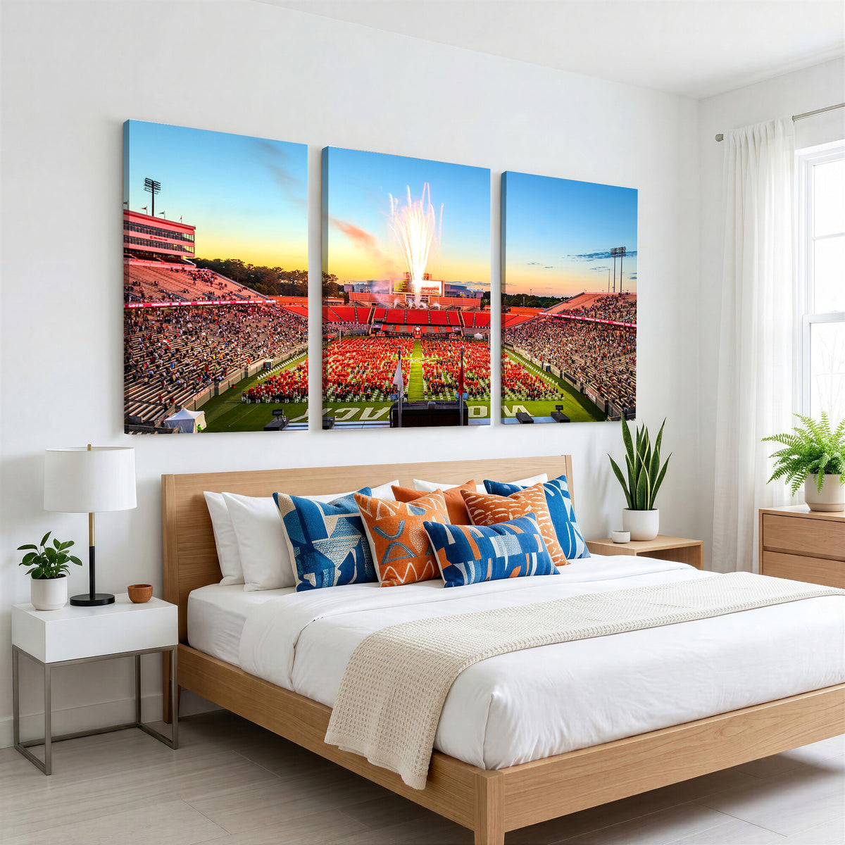 18017-MGV-CV-36X24 - North Carolina State University Canvas Print, Wolfpack Football Team Print
