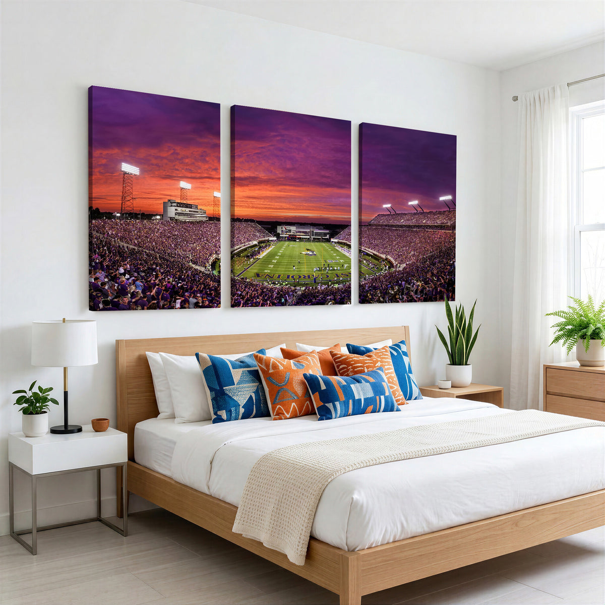 88575-MGV-CV-36X24 - East Carolina University Pirates Football Print Canvas- Greenville Dowdy-Ficklen Stadium Wall Art