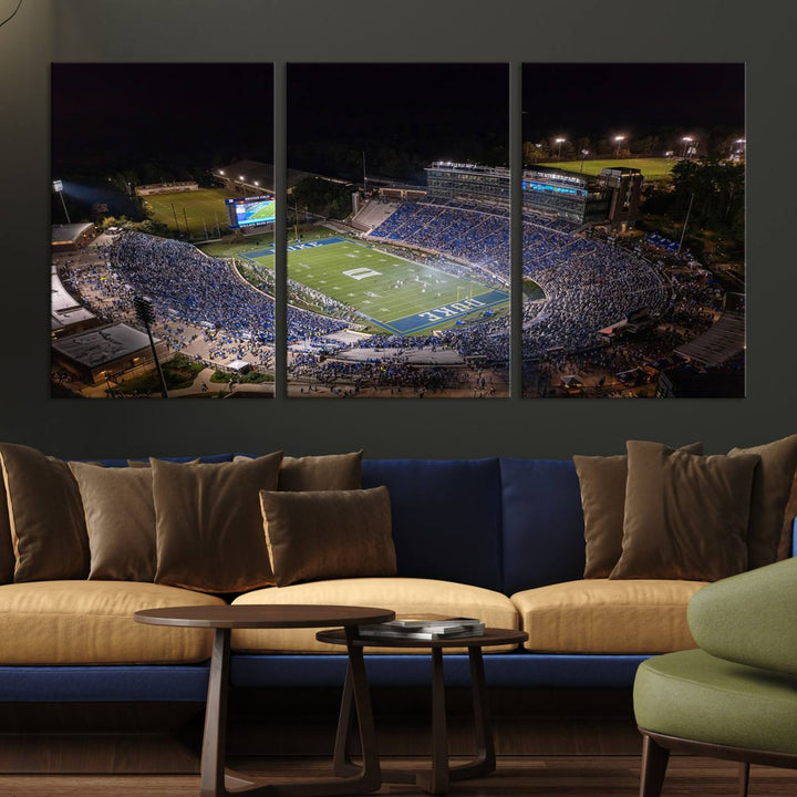 Duke University Blue Devils Football Team Print - Durham Wallace Wade Stadium Wall Art Canvas Print