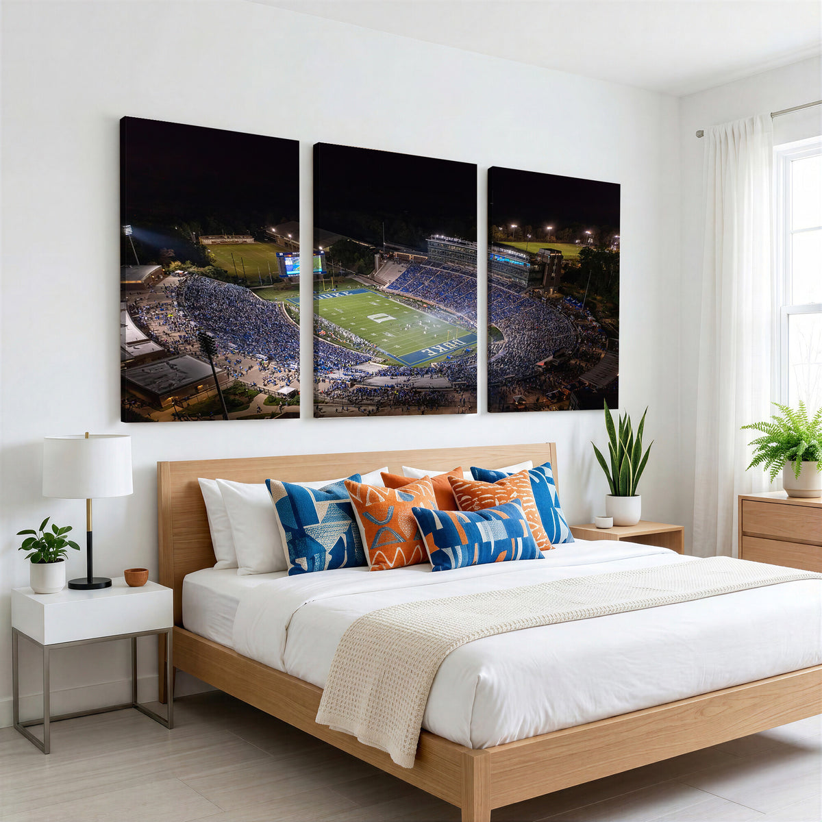 42347-MGV-CV-36X24 - Duke University Blue Devils Football Print Canvas - Durham Wallace Wade Stadium Wall Art Canvas