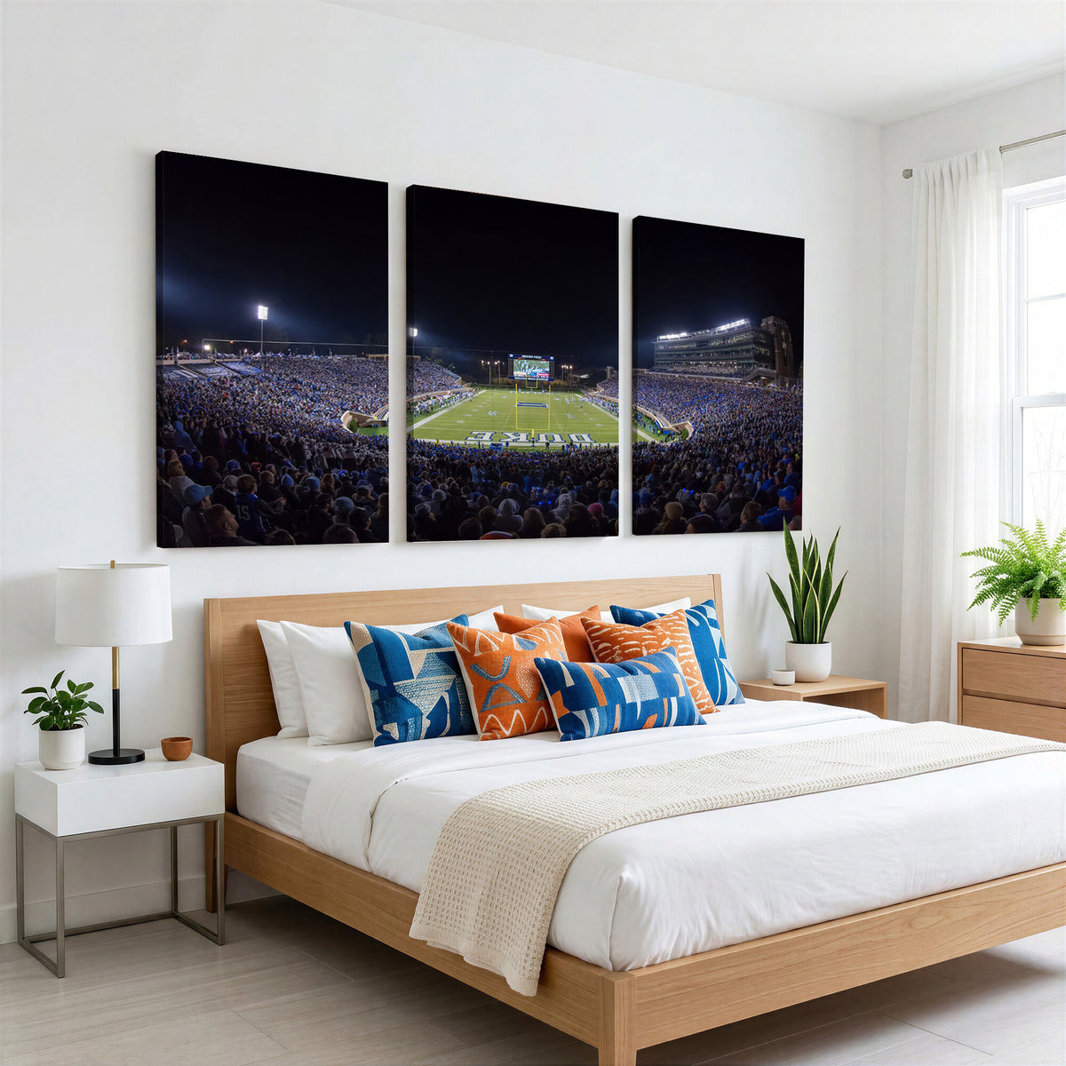21070-MGV-CV-36X24 - Duke University Blue Devils Football Team Print - Durham Wallace Wade Stadium Wall Art Canvas Print