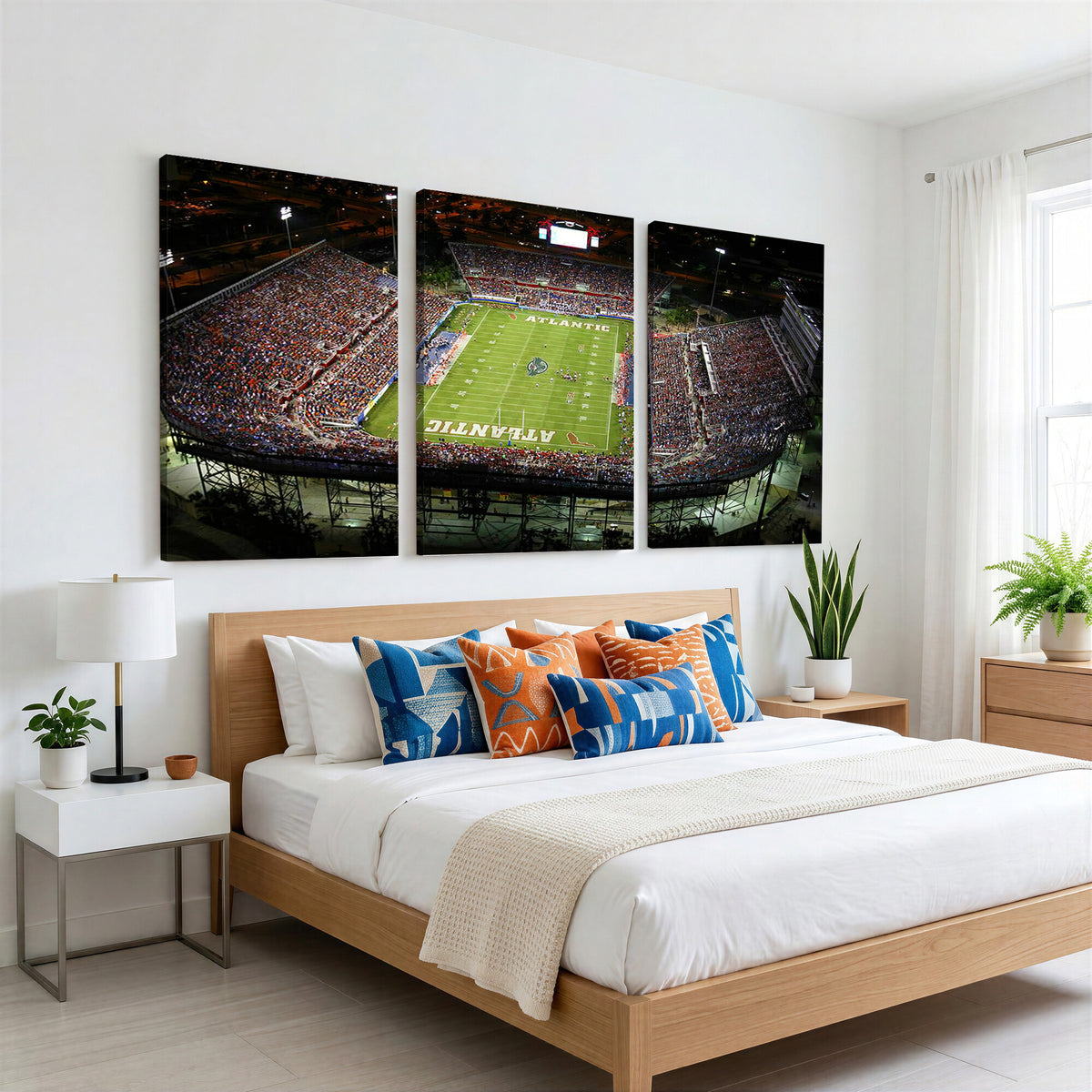 72354-MGV-CV-36X24 - Florida Atlantic University Owls Football Team Print - Boca Raton FAU Stadium Wall Art Canvas Print