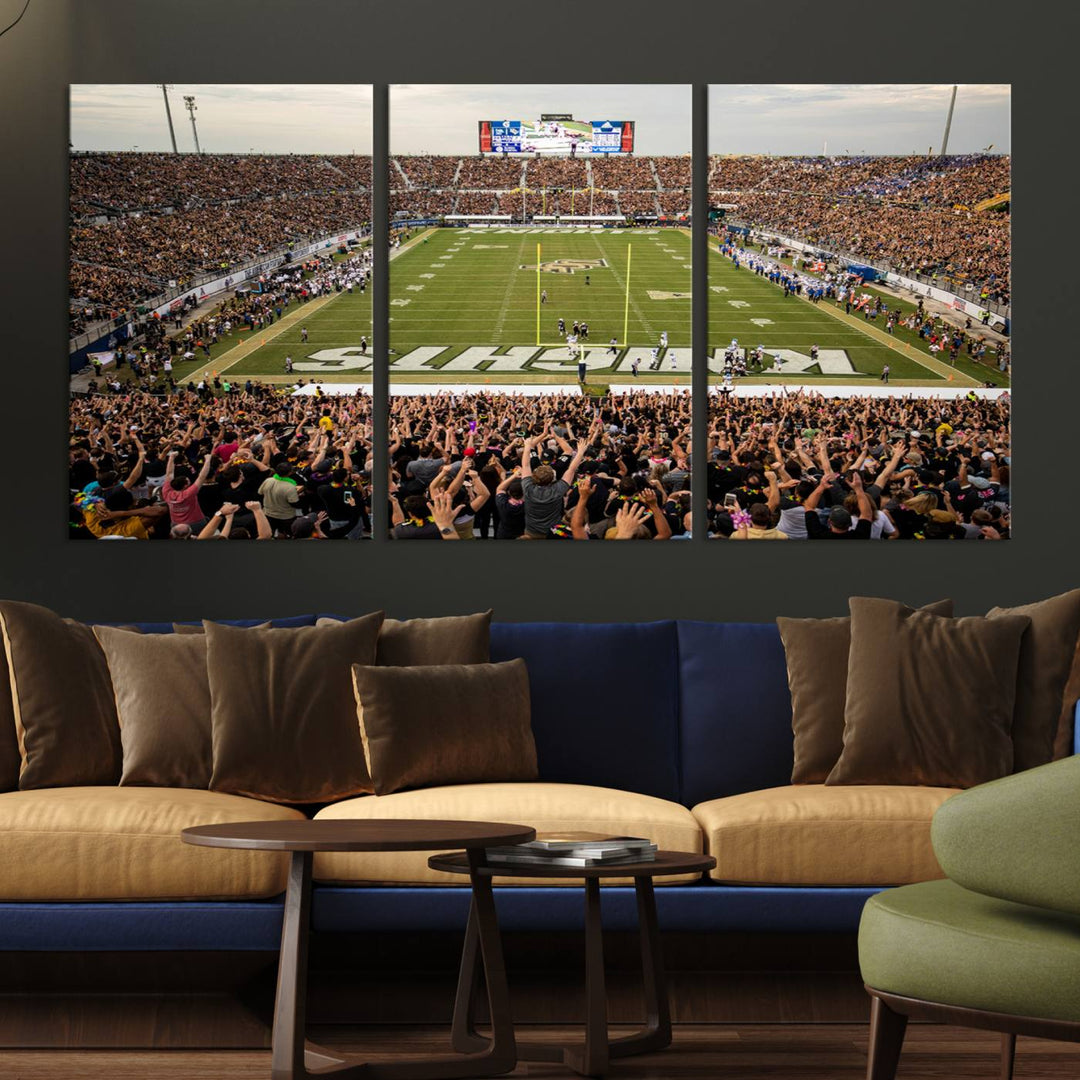 UCF Knights Football Team Print - Orlando FBC Mortgage Stadium Wall Art Canvas Print