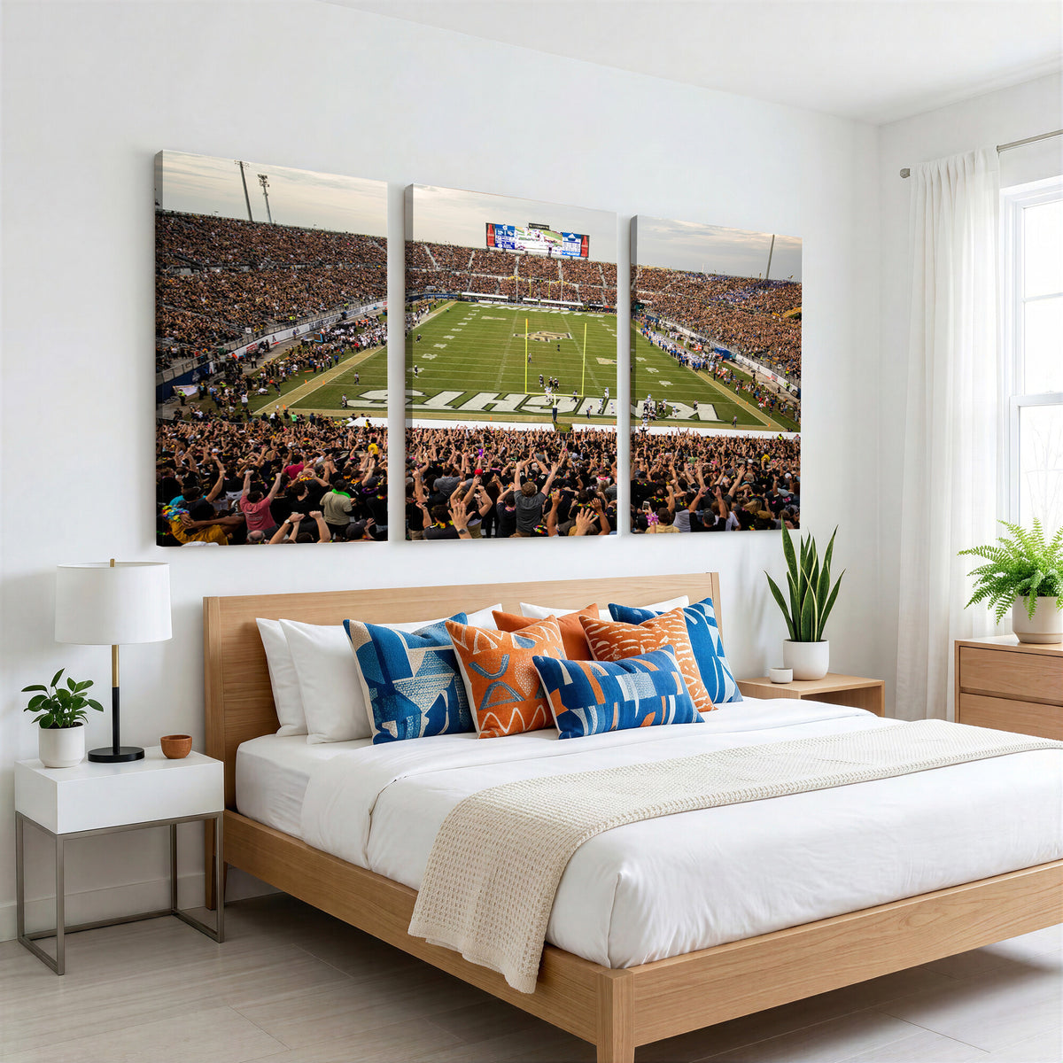 38659-MGV-CV-36X24 - UCF Knights Football Team Print - Orlando FBC Mortgage Stadium Canvas Print