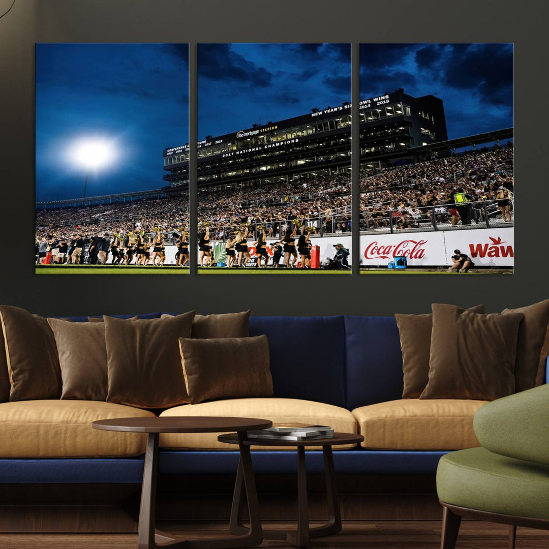 UCF Knights Football Team Print - Orlando FBC Mortgage Stadium Wall Art Canvas Print