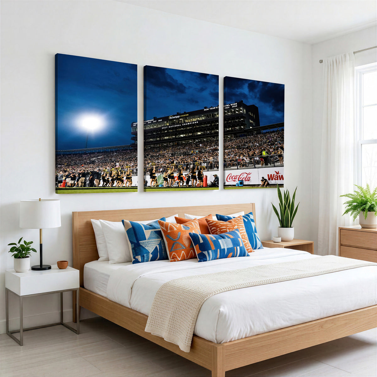 40217-MGV-CV-36X24 - UCF Knights Football Team Print - Orlando FBC Mortgage Stadium Wall Art Canvas Print
