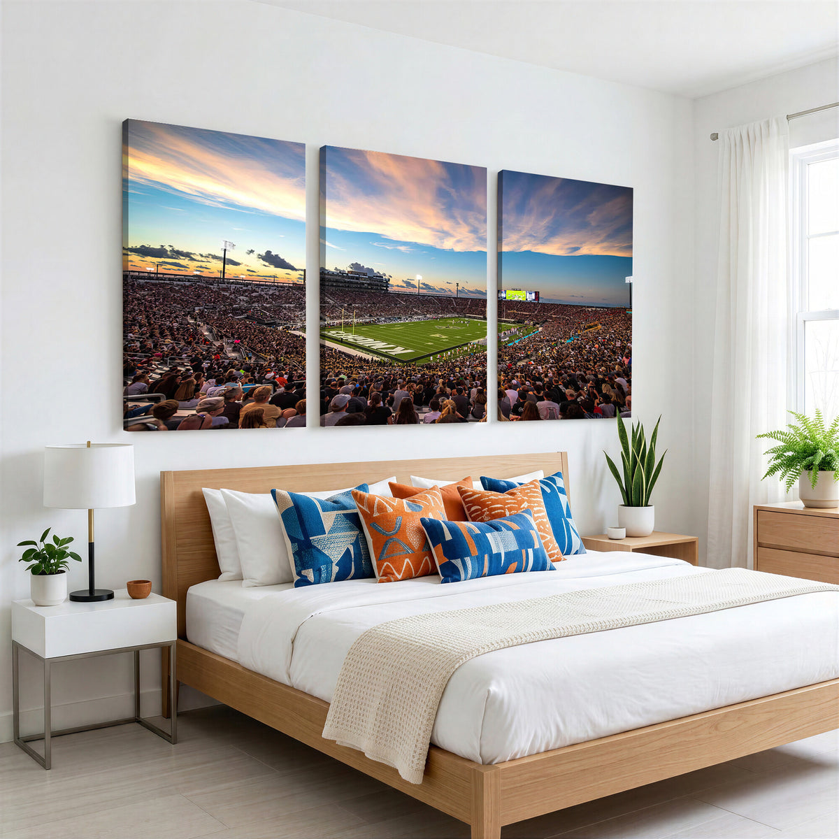 50243-MGV-CV-36X24 - UCF Knights Football Team Print - Orlando FBC Mortgage Stadium Wall Art Canvas Print