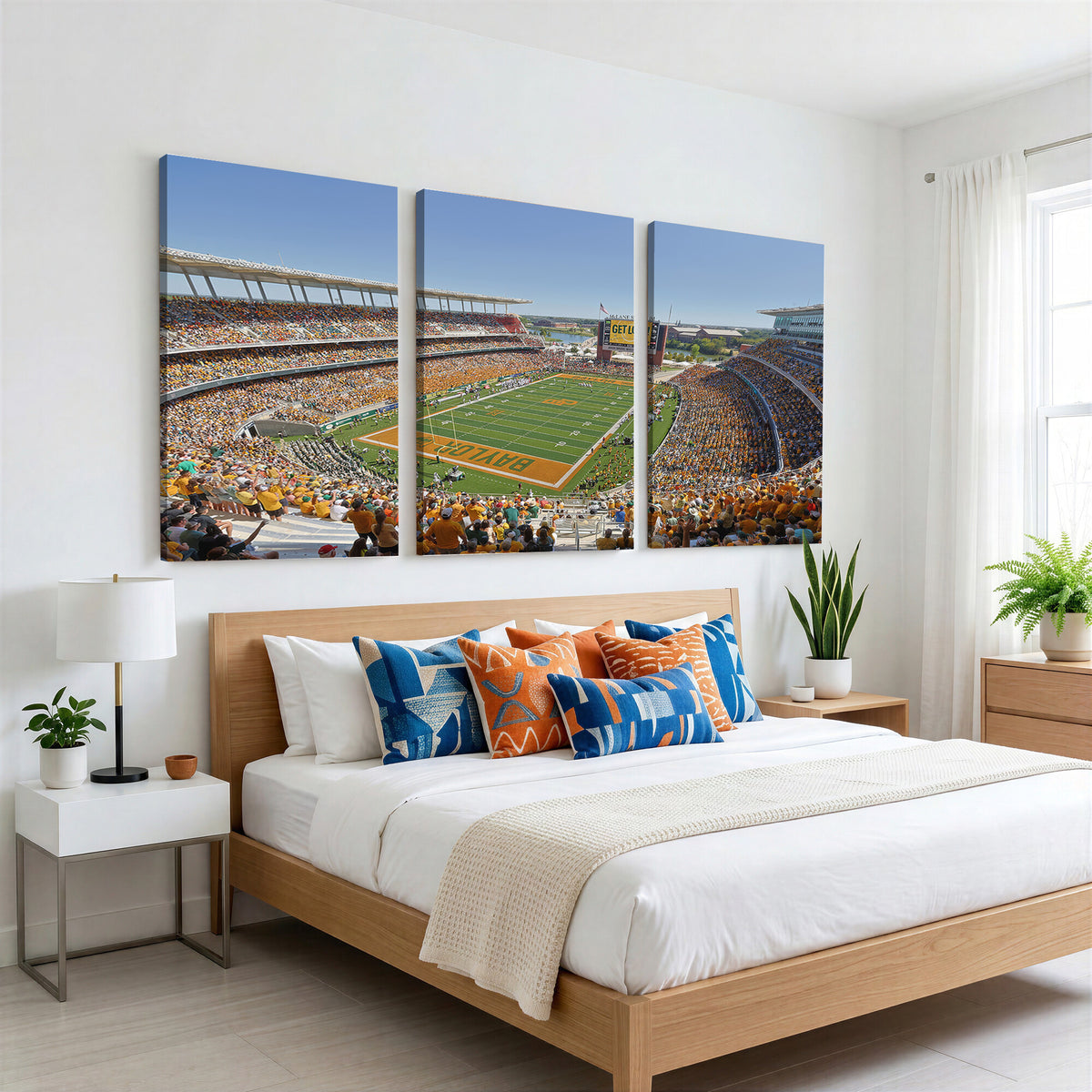 49912-MGV-CV-36X24 - Baylor University Bears Football Team Print - Waco McLane Stadium Wall Art Canvas Print