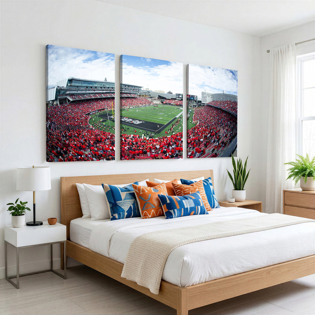 54070-MGV-CV-36X24 - Cincinnati Bearcats Football Team Print - Nippert Stadium Wall Art Canvas Print