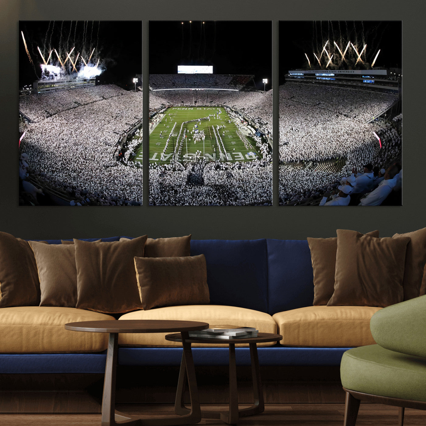 84537-MGV-CV-36X24-Penn State Beaver Stadium Canvas Wall Art - Nittany Lions Football Print