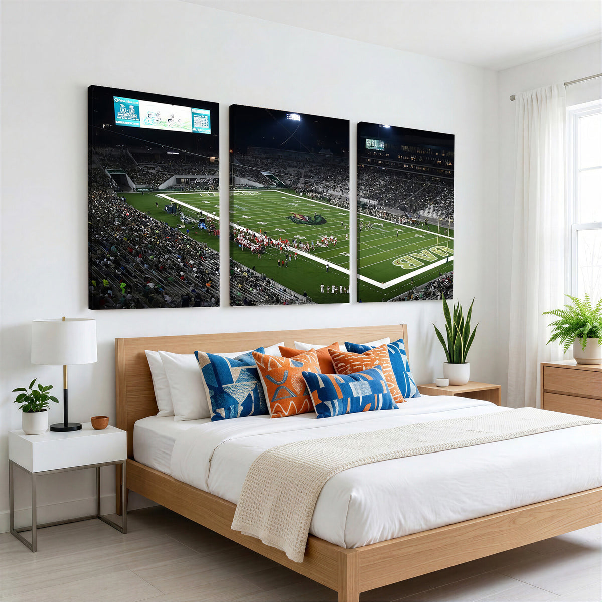 81740-MGV-CV-36X24 - UAB Blazers Football Team Print - Birmingham Protective Stadium Wall Art Canvas Print