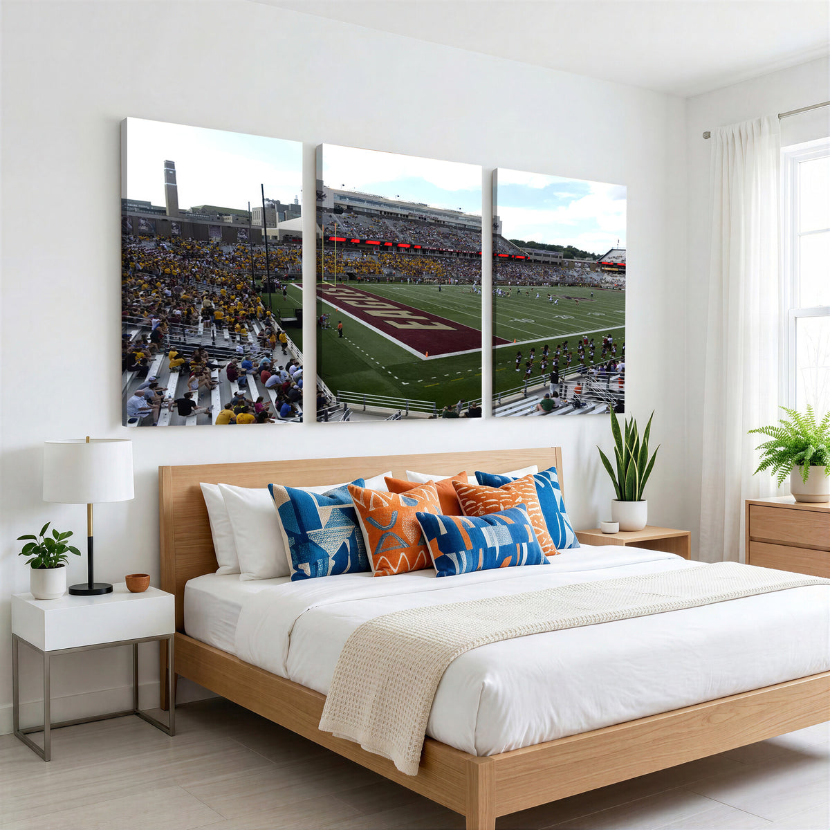 61503-MGV-CV-36X24 - Boston College Eagles Football Team Print - Boston Alumni Stadium Wall Art Canvas Print