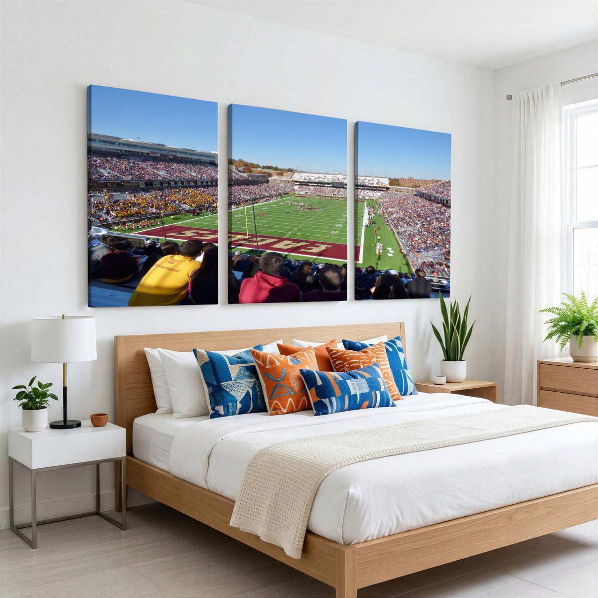 78117-MGV-CV-36X24 - Boston College Eagles Football Team Print - Boston Alumni Stadium Wall Art Canvas Print