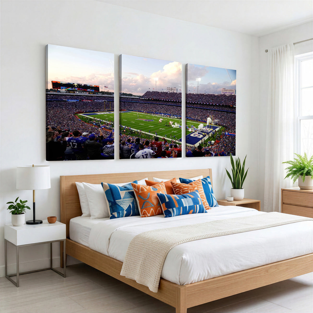 64066-MGV-CV-36X24 - Buffalo Bills Football Team Print - Buffalo Highmark Stadium Wall Art Canvas Print