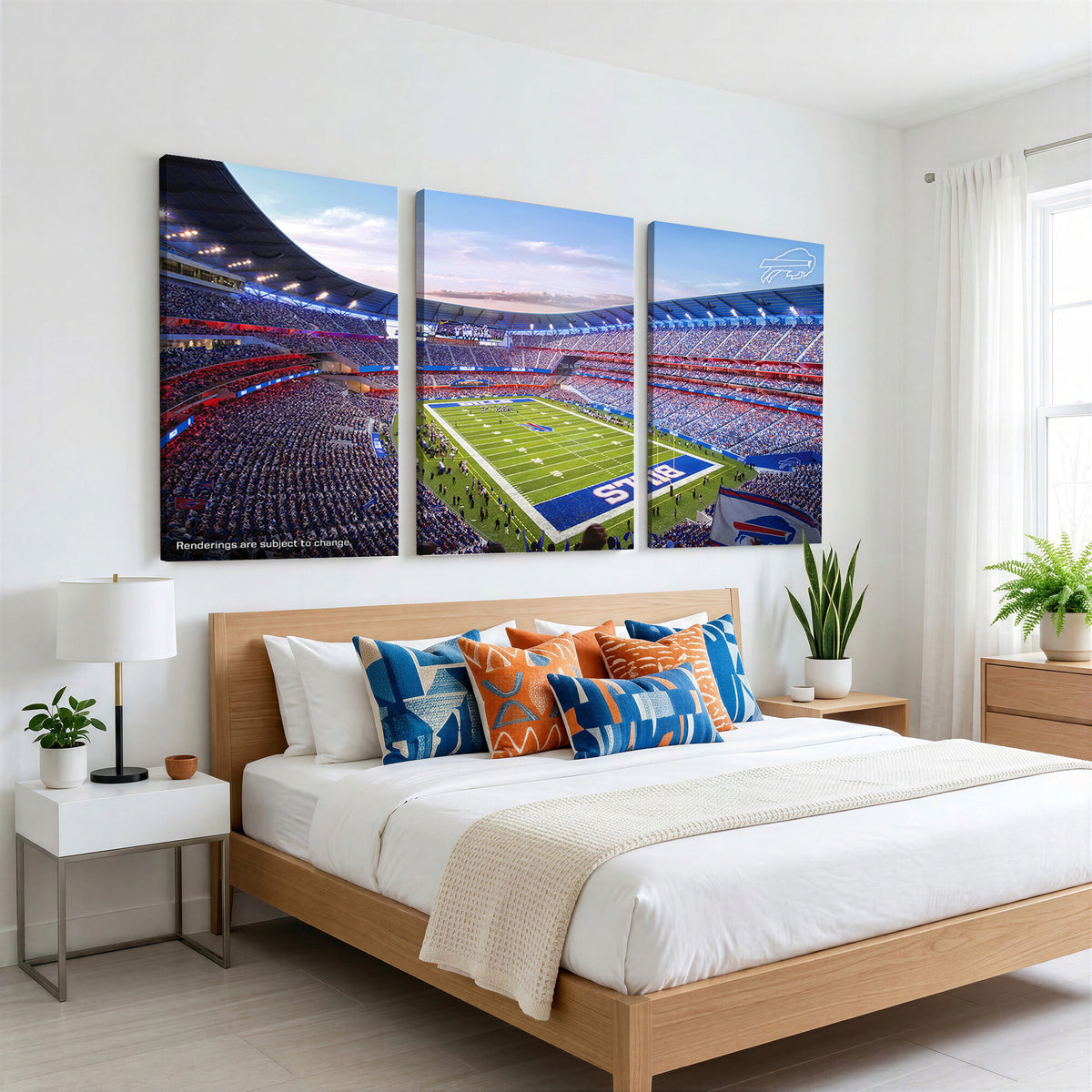 57873-MGV-CV-36X24 - Buffalo Bills Football Team Print Canvas - Buffalo Highmark Stadium Wall Art Canvas Print