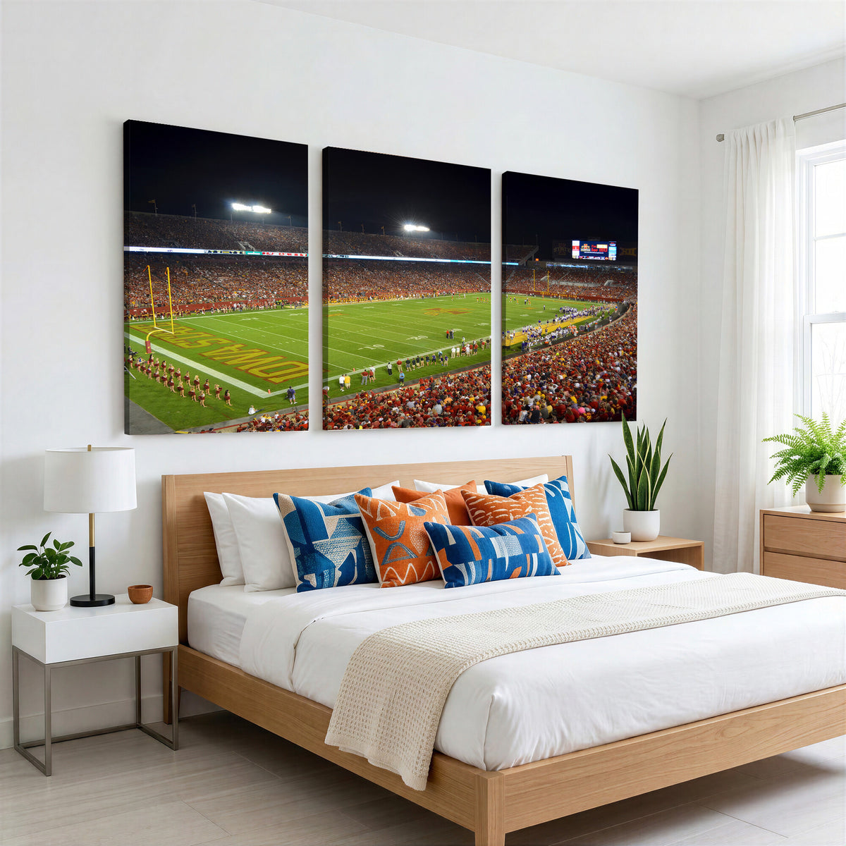 27211-MGV-CV-36X24 - Iowa State University Cyclones Football Team Print, Ames, Extra Large Game Room Wall Decor