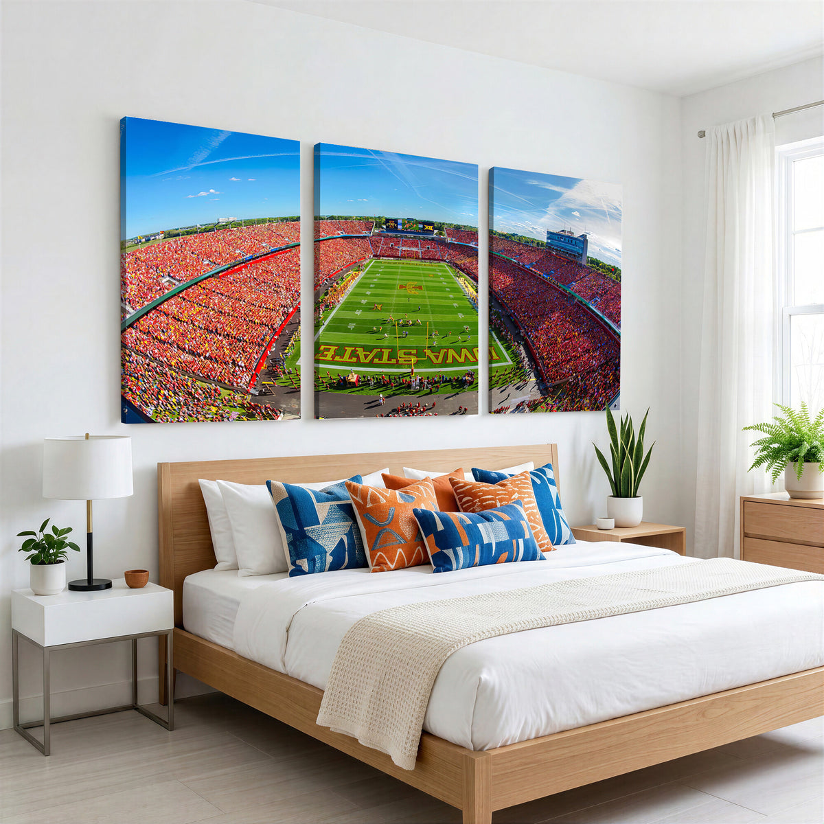 36706-MGV-CV-36X24 - Iowa State University Cyclones Football Team Print, Ames, Framed and Ready to Hang
