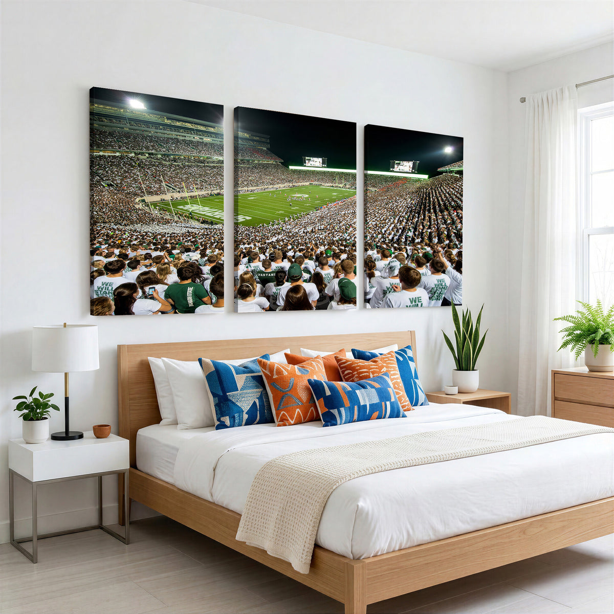 30457-MGV-CV-36X24 - Michigan State Spartans Football Canvas Print, East Lansing