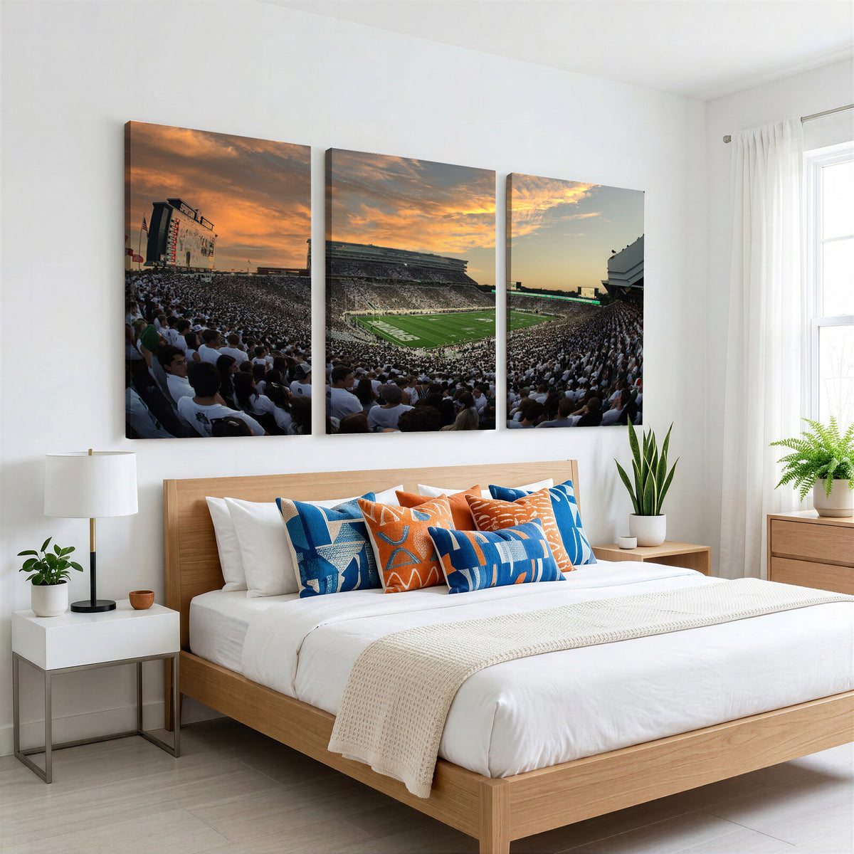 99155-MGV-CV-36X24 - Michigan State Spartans Football Team Print, East Lansing, Framed and Ready to Hang