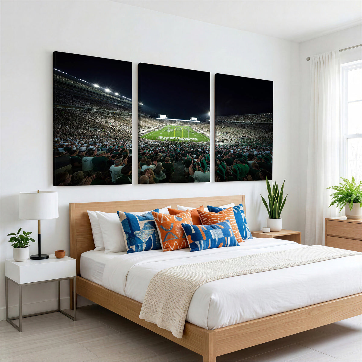 57523-MGV-CV-36X24 - Framed Michigan State Spartans Football Team Print, East Lansing