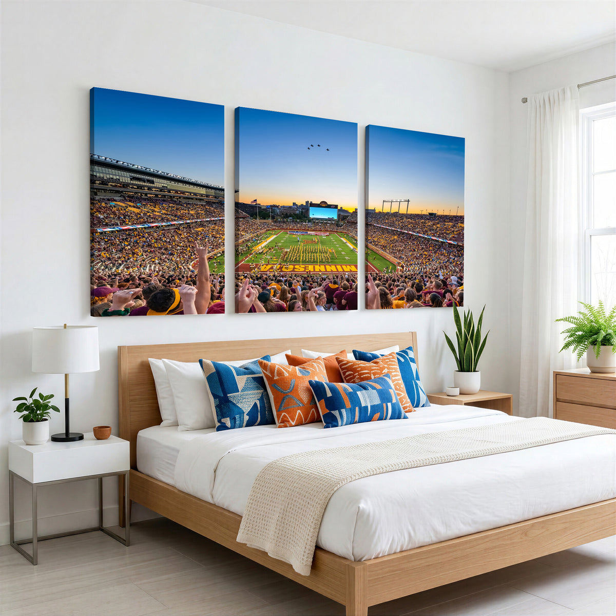 84421-MGV-CV-36X24 - University of Minnesota Golden Gophers Art Print, Football Team Print - Minneapolis Huntington Bank