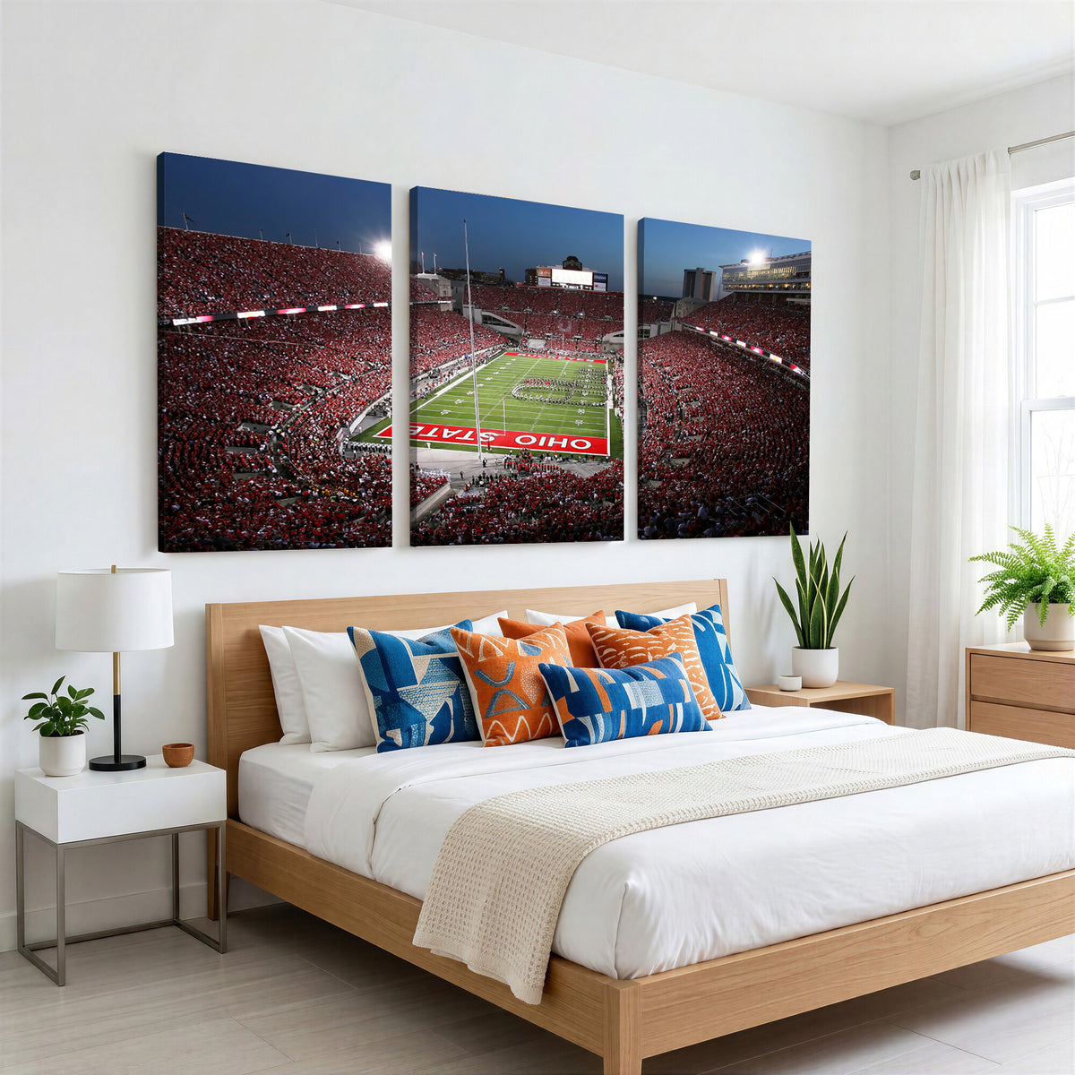 98743-MGV-CV-36X24 - Ohio State University Buckeyes Football Team Print, Home Bar Wall Decor