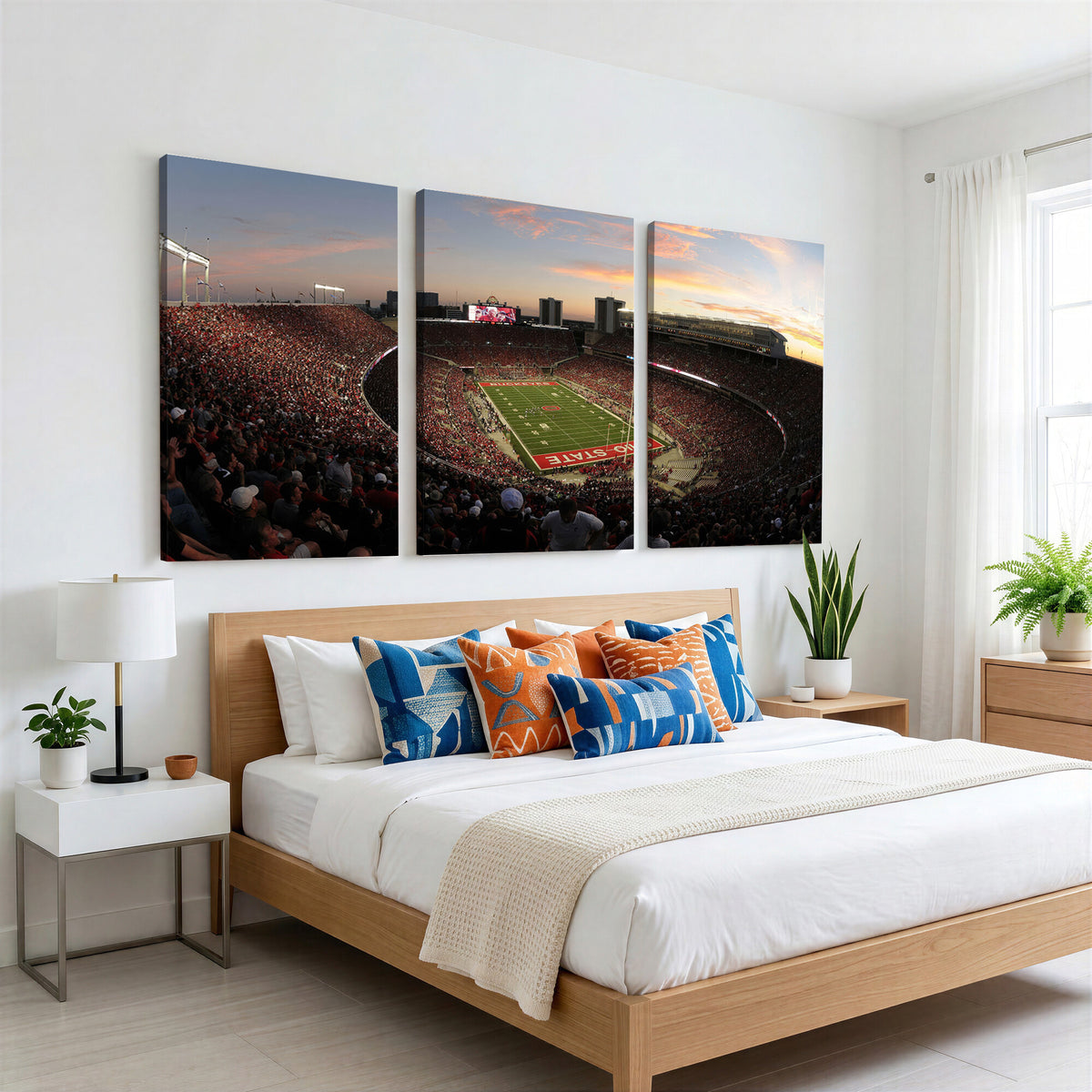 28825-MGV-CV-36X24 - Ohio State University Buckeyes Football Team Print, Framed and Ready to Hang