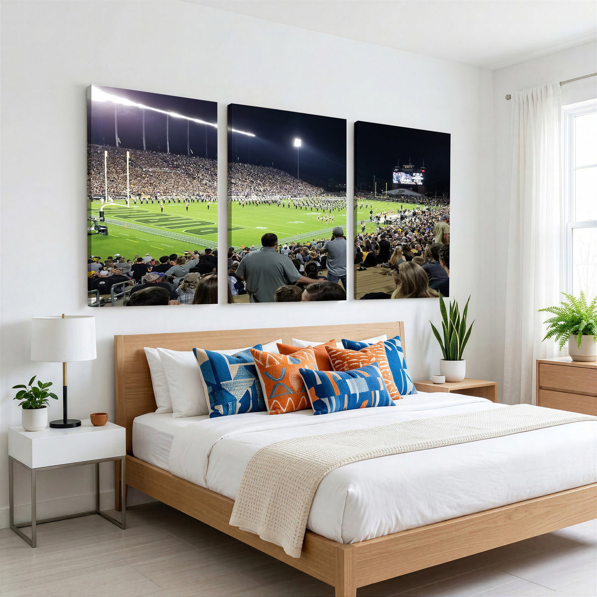 56796-MGV-CV-36X24 - Purdue University Boilermakers Football Team Print, West Lafayette Ross-Ade Stadium