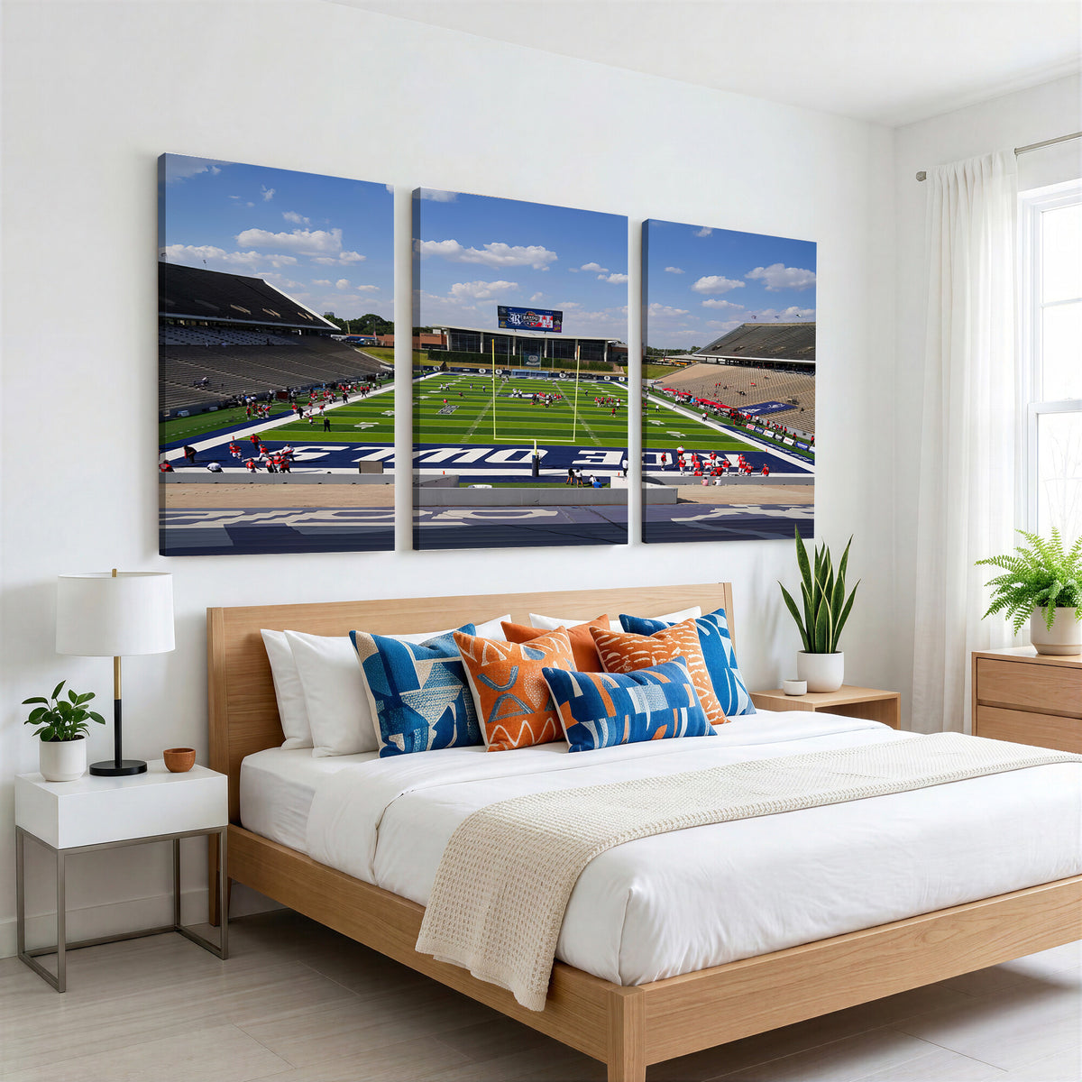 92248-MGV-CV-36X24 - Rice University Owls Football Team Print, Houston Rice Stadium