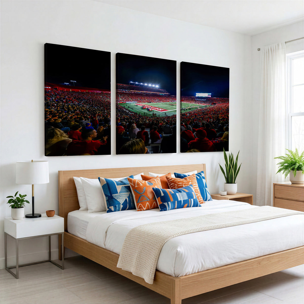 18115-MGV-CV-36X24 - Rutgers Scarlet Knights Football Team Print, SHI Stadium, Framed and Ready to Hang