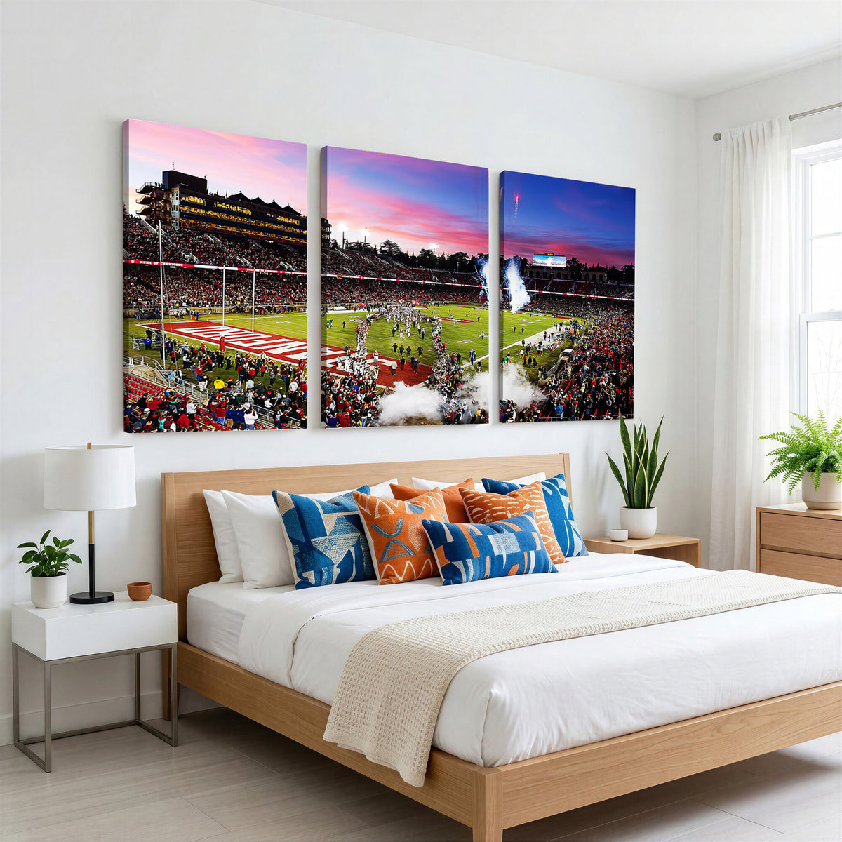 25557-MGV-CV-36X24 - Stanford University Cardinal Football Team Print, Stanford, Framed and Ready to Hang
