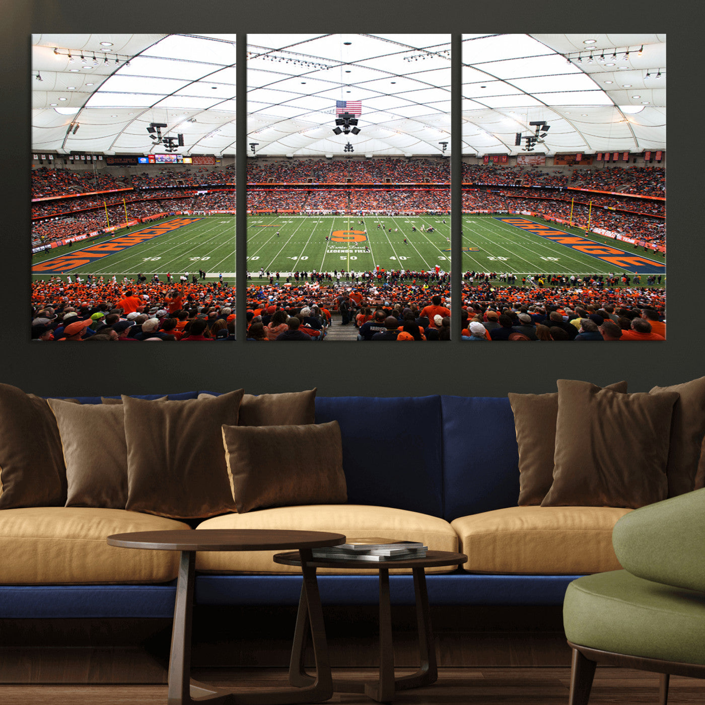 MGV-CV-60X30-3P - Syracuse University Orange Football Team Print - Syracuse JMA Wireless Dome Wall Art Canvas Print