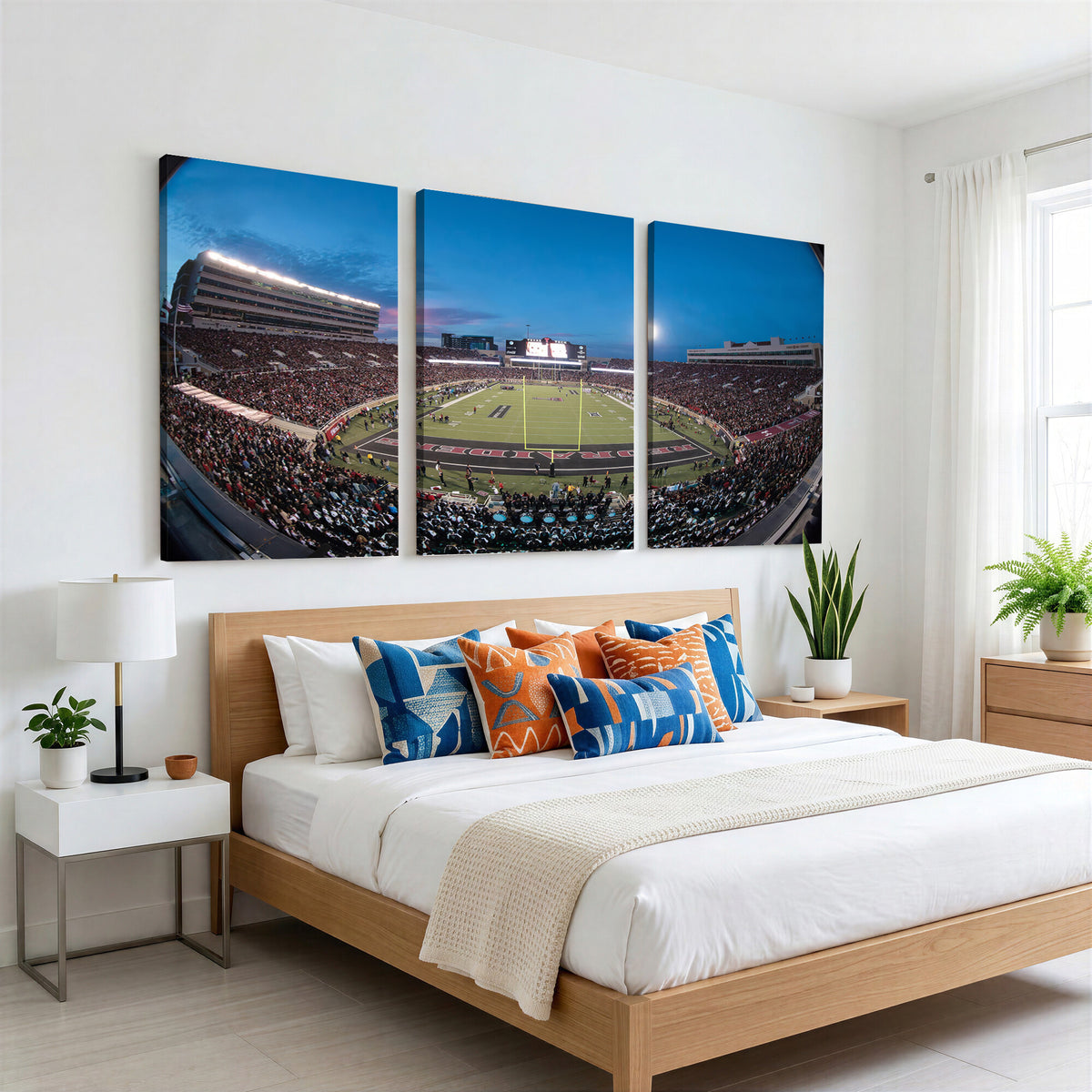 60763-MGV-CV-36X24 - Texas Tech Red Raiders Canvas, Framed Football Team Print