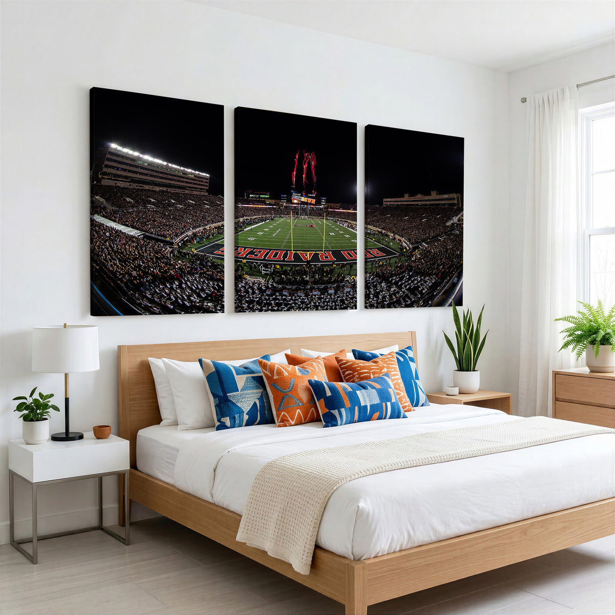 83122-MGV-CV-36X24 - Framed Texas Tech Red Raiders Stadium Canvas, Lubbock Jones AT&T Stadium Wall Art