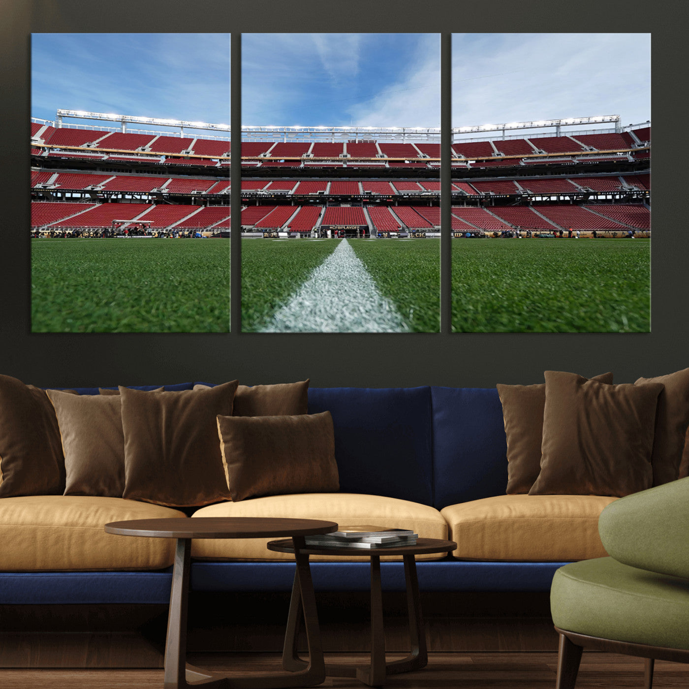 MGV-CV-60X30-3P - University of Tulsa Golden Hurricane Football Team Print - Tulsa H.A. Chapman Stadium Wall Art