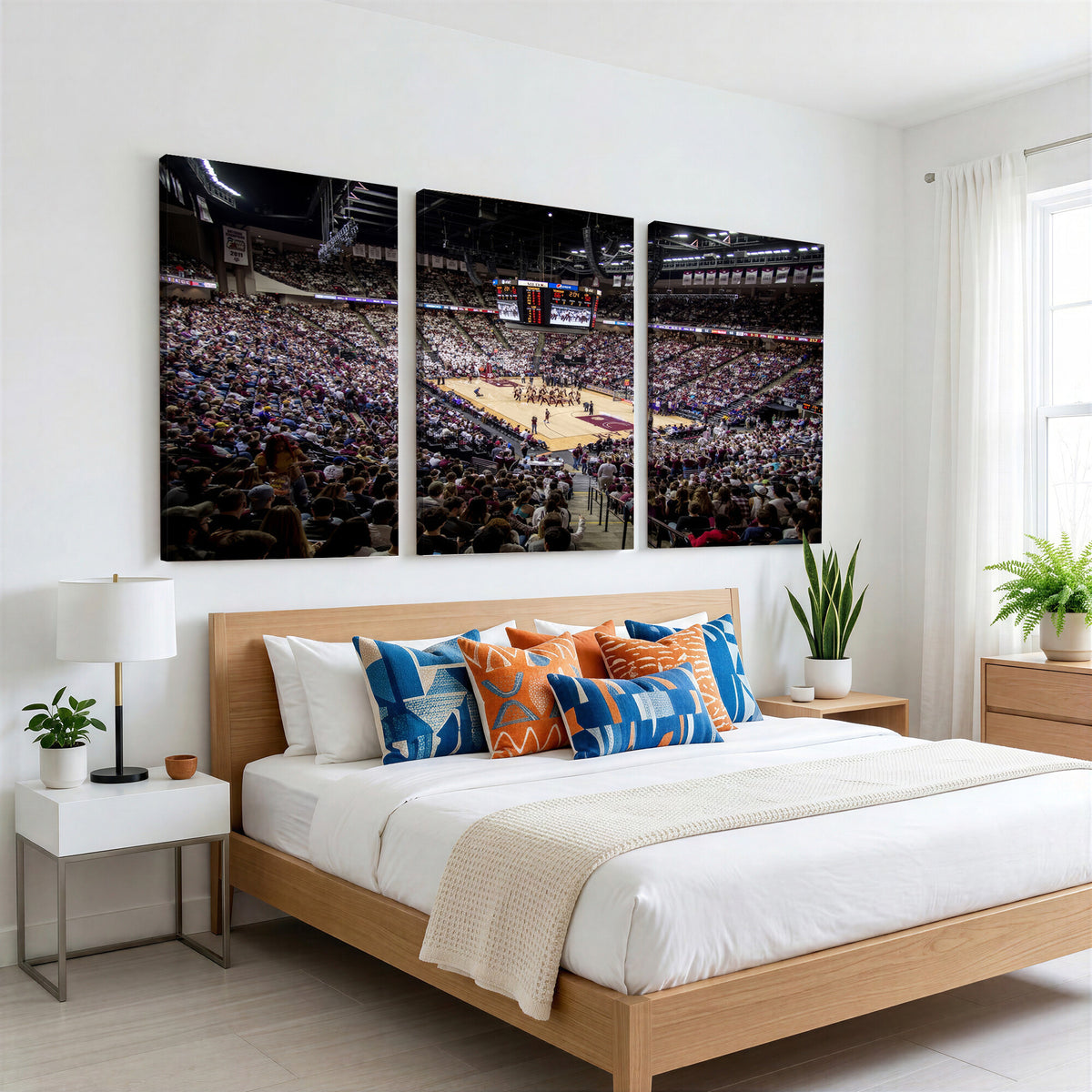 76876-MGV-CV-36X24 - University of Nebraska Cornhuskers Basketball Team Print - Lincoln Red Arena Wall Art Canvas Print