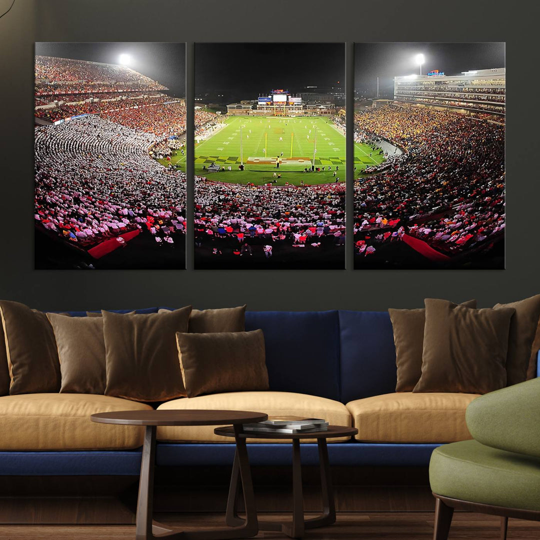 University of Maryland Terrapins Football Team Print - College Park SECU Stadium Wall Art Canvas Print