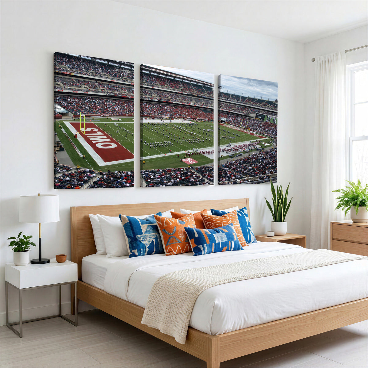 15310-MGV-CV-36X24 - The Temple University Owls Athletics Team Print, Framed and Ready to Hang