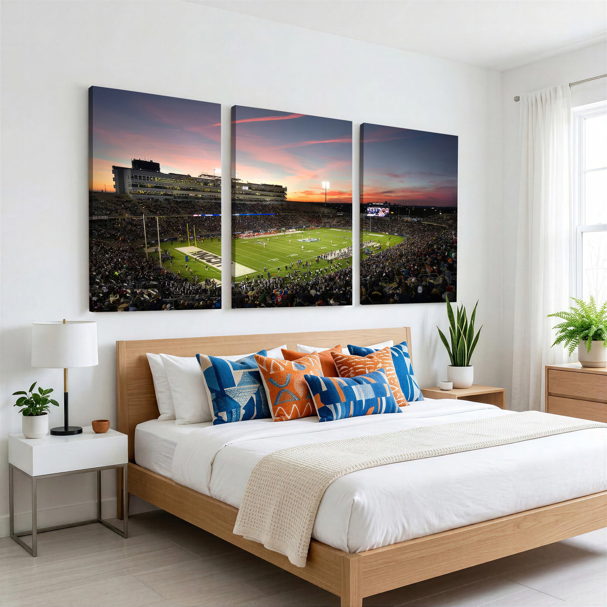 64416-MGV-CV-36X24 - The University of Connecticut UCONN Huskies Football Team Print, Framed and Ready to Hang