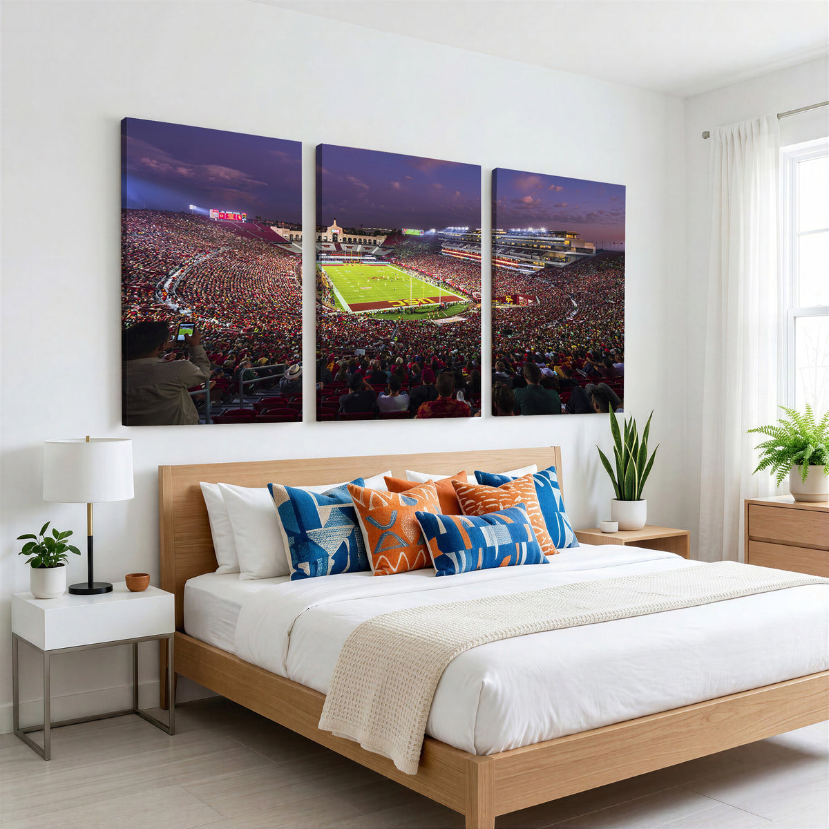 73373-MGV-CV-36X24 - The University of Southern California USC Trojans Football Team Print, Extra Large Game Room Wall Decor