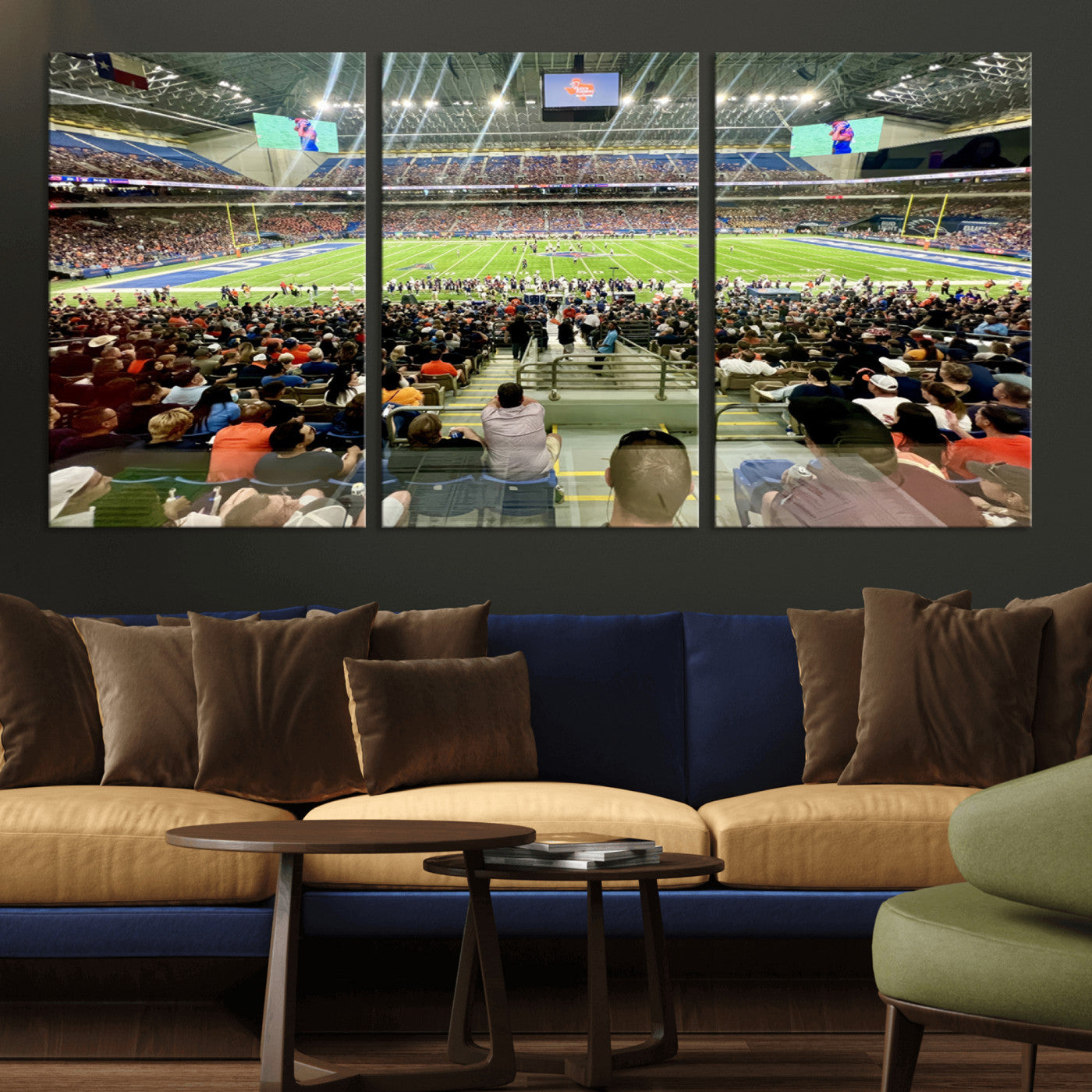 MGV-CV-60X30-3P - The University of Texas at San Antonio Roadrunners Football Team Print - San Antonio Alamodome Wall